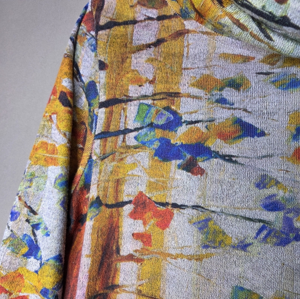 French Dressing Jeans Artistic Multicolor Cowl Neck Sweater - Picture 3 of 8